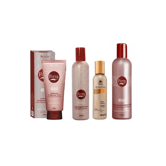 Avlon Ferm Kit Escova Progressiva Força Resistent 4 Produtos - Incolor