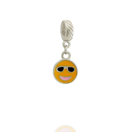 Berloque Dona Diva Semi Joias Emoji Óculos - Prata