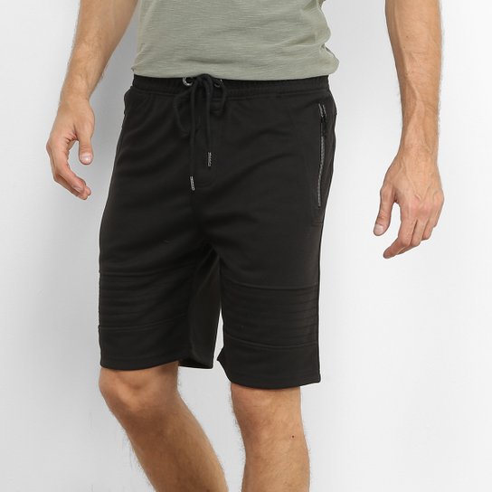 Bermuda Moletom Broken Rules Masculina - Preto