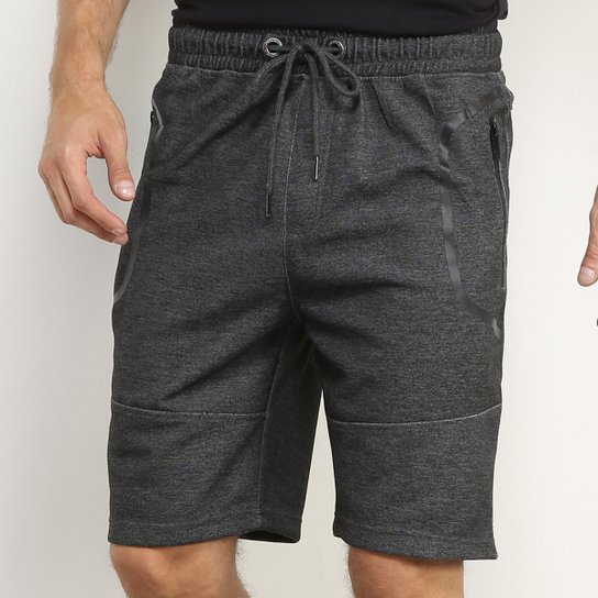 Bermuda Moletom Broken Rules Masculina - Chumbo