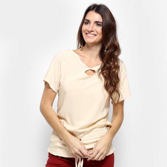 Blusa Ayaka Elastex Feminina - Bege