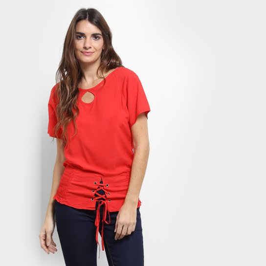 Blusa Ayaka Elastex Feminina - Vermelho