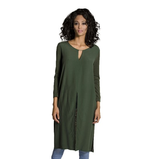 Blusa Bata Maxi Colcci Feminino - Verde Militar