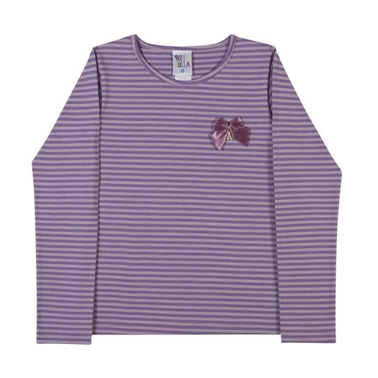 Blusa Cotton Listrado - Roxo
