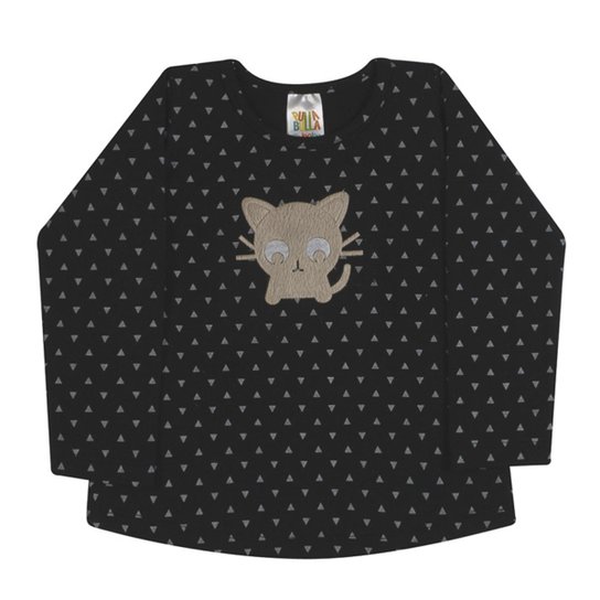 Blusa Cotton Rotativo Pulla Bulla - Preto