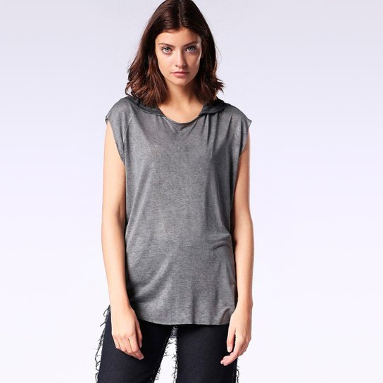 Blusa Diesel T-Drop-A Feminina - Preto