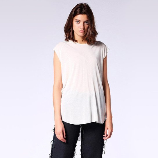 Blusa Diesel T-Drop-A Feminina - Branco