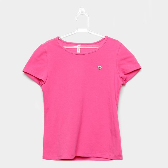 Blusa Infantil Cativa Lisa Feminina - Rosa