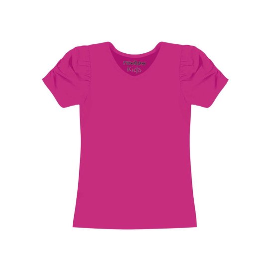 Blusa Infantil Princesa Rovitex Kids Premium Feminina - Rosa
