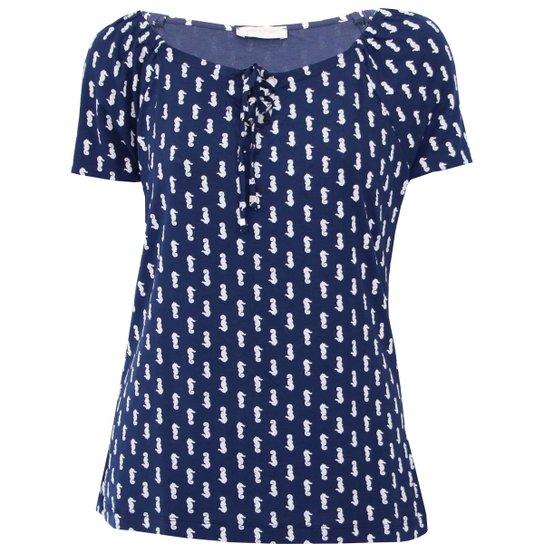 Blusa Pau a Pique Bata raglan - Azul Escuro