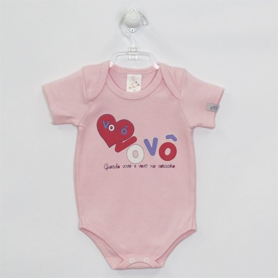 Body Bicho Molhado Vovó e Vovô - Rosa