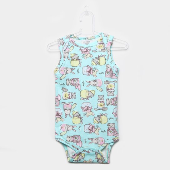 Body Infantil Up Baby Estampado - Verde