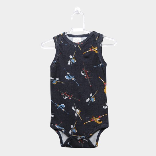 Body Infantil Up Baby Urbano Menino - Marinho