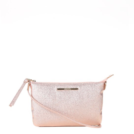 Bolsa Anacapri Mini Bag Transversal Metalizada Feminina - Cobre