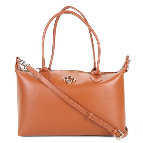 Bolsa Capodarte Handbag Atanado Logo Feminina - Caramelo