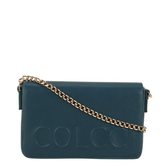Bolsa Colcci Flap Alto Relevo Feminina - Azul Escuro