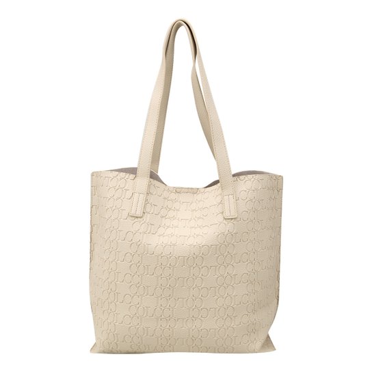 Bolsa Colcci Shopper Croco Tachas Feminina - Off White
