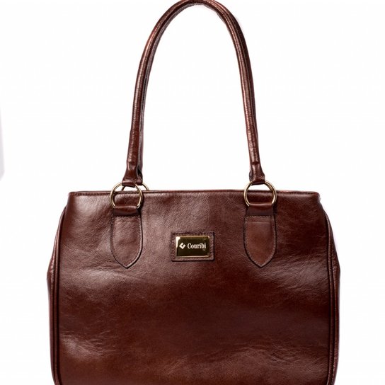 Bolsa Couribi Couro Legítimo Grande - Marrom