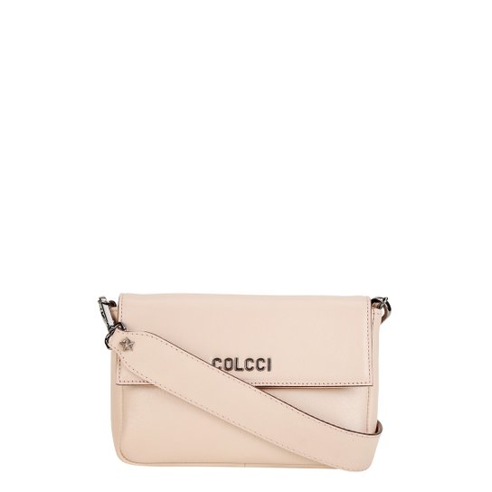 Bolsa Couro Colcci Mini Bag Rebite Feminina - Nude