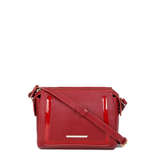 Bolsa Couro Jorge Bischoff Mini Bag Transversal Vivo Feminina - Vermelho