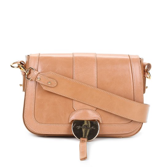Bolsa Couro Luiza Barcelos Flap Feminina - Nude
