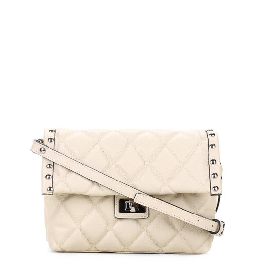 Bolsa Couro Luiza Barcelos Flap Feminina - Gelo