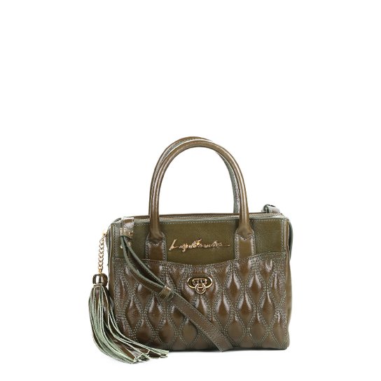 Bolsa Couro Luiza Barcelos Mini Bag Feminina - Verde