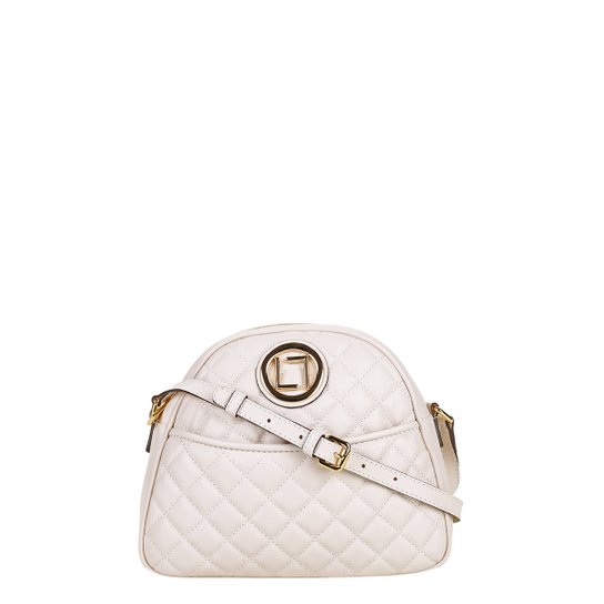 Bolsa Couro Luz da Lua Matelassê Feminina - Off White