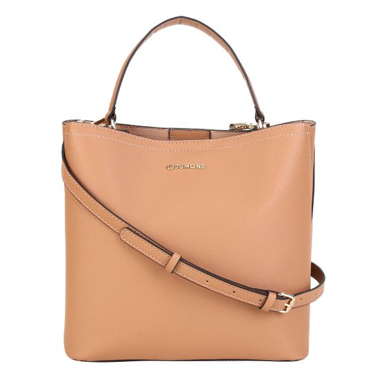 Bolsa Dumond Soft Safiano Média Feminina - Marrom