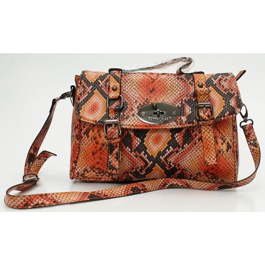 Bolsa Estampa Cobra - Coral