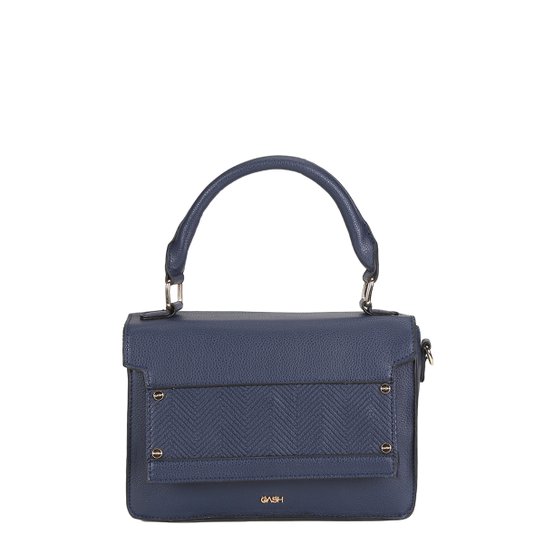 Bolsa Gash Flap Textura Zig Zag Feminina - Azul