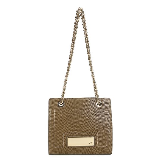 Bolsa Jorge Bischoff Lezard Transversal Texturizada - Musgo