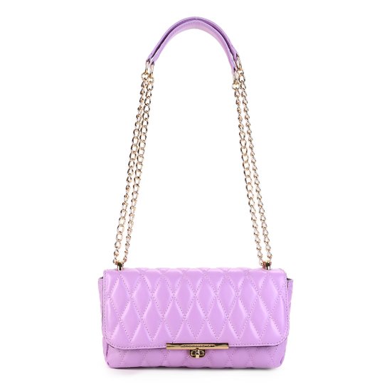Bolsa Jorge Bischoff Transversal Matelassê - Roxo