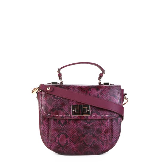 Bolsa Jorge Bischoff Transversal Snake - Vinho