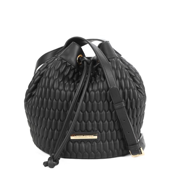 Bolsa Loucos & Santos Saco Texturizada Feminina - Preto
