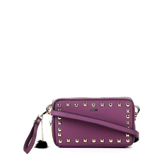 Bolsa Luxcel Mini Bag Apliques Feminina - Roxo