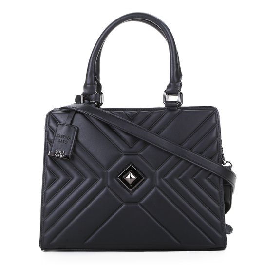 Bolsa Luxcel Shopper Sabrina Estruturada Transversal Feminina - Preto