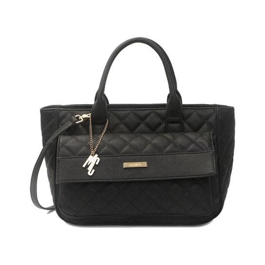Bolsa Macadâmia Com Alça Transversal Feminina - Preto