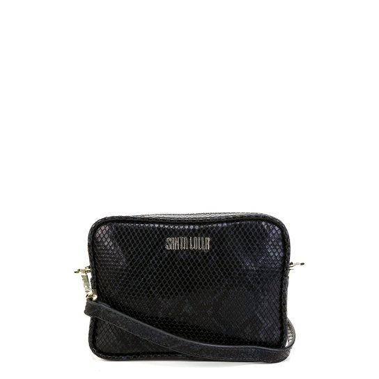 Bolsa Santa Lolla Mini Bag Snake Feminina - Preto