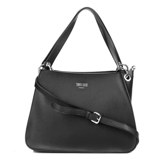 Bolsa Santa Lolla Shopper Elos Metais Feminina - Preto