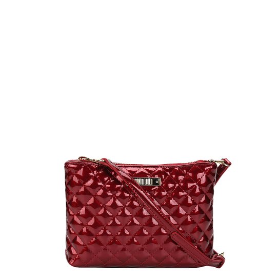Bolsa Santa Lolla Transversal Matelassê Logo - Vinho