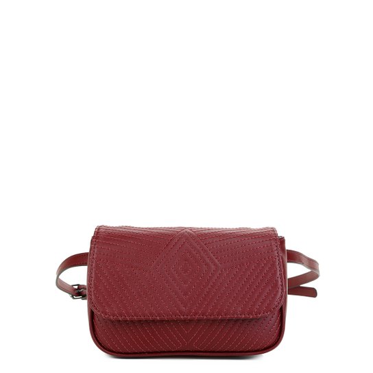 Bolsa Shoestock Belt Bag Matelassê Feminina - Vinho