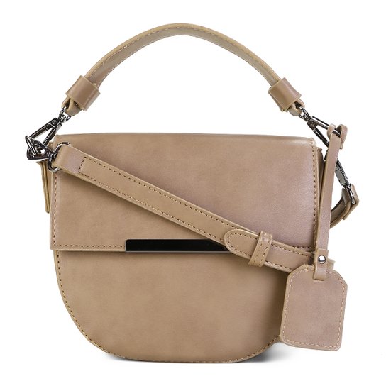 Bolsa Shoestock Snap Flap Transversal Feminina - Bege