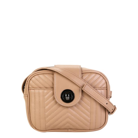 Bolsa Shoestock Transversal Matelassê Feminina - Bege
