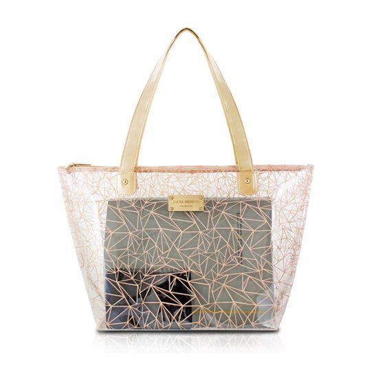Bolsa Shopper Jacki Design PVC - Bege