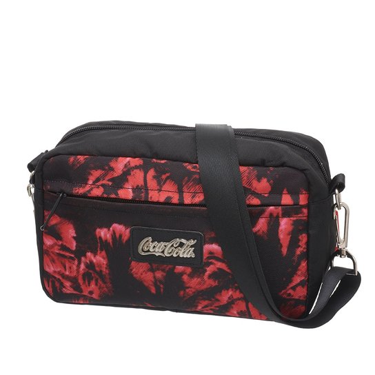 Bolsa Tiracolo Coca-Cola Mauí Slim - Preto+Vermelho