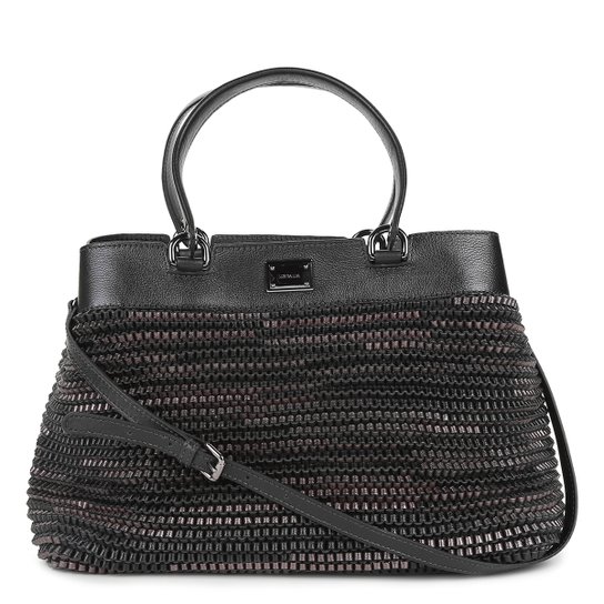 Bolsa Tote Couro Luz da Lua Feminina - Chumbo