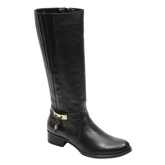 Bota 3LS3 Montaria Couro Legítimo - Preto