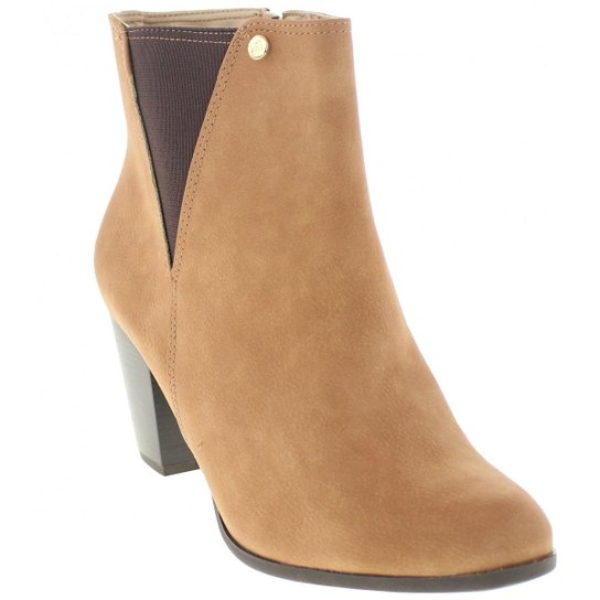 Bota Ankle Boots Via Marte Feminina - Caramelo