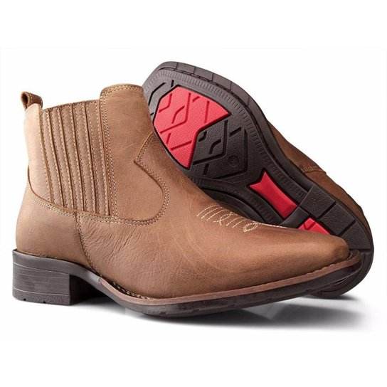Bota Country em Couro Capelli Boots Feminina - Marrom